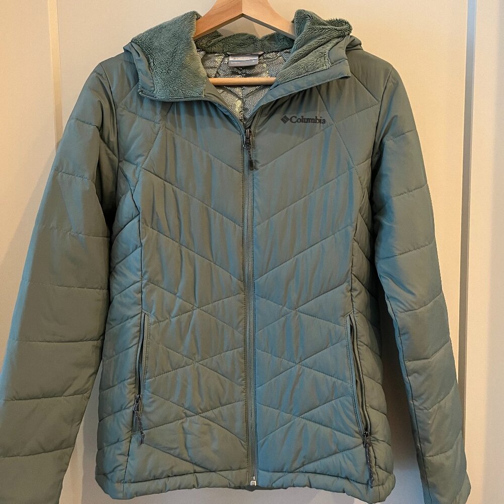 Columbia Women's Heavenly Hooded Water Resistant Insulated Rain Jacket